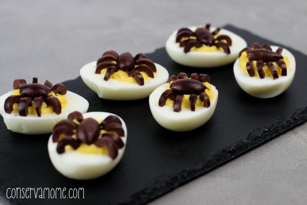 Spider egg halloween appetizer