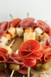 Christmas Charcuterie board idea wreath charcuterie board