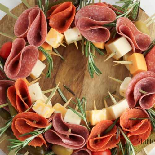 wreath charcuterie board