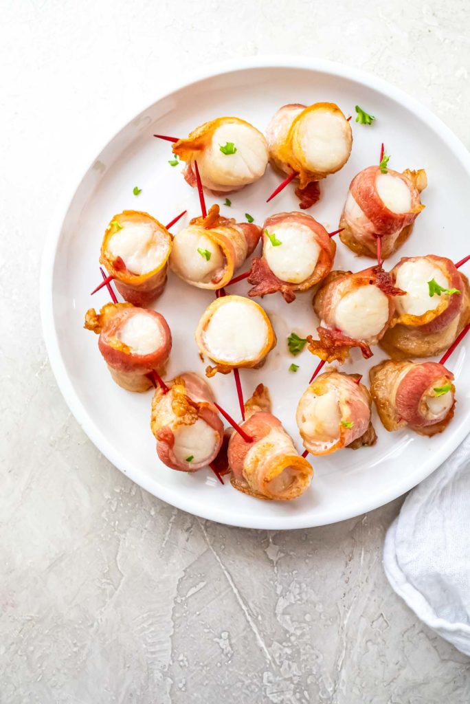 Air fryer bacon wrapped scallops