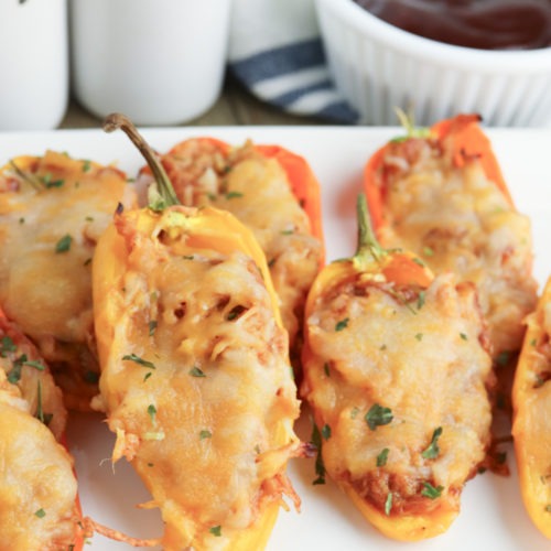 BBQ Chicken stuffed peppers