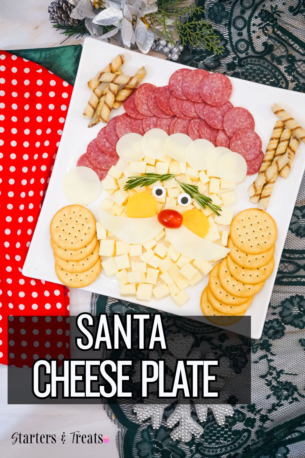 Santa Cheese plate