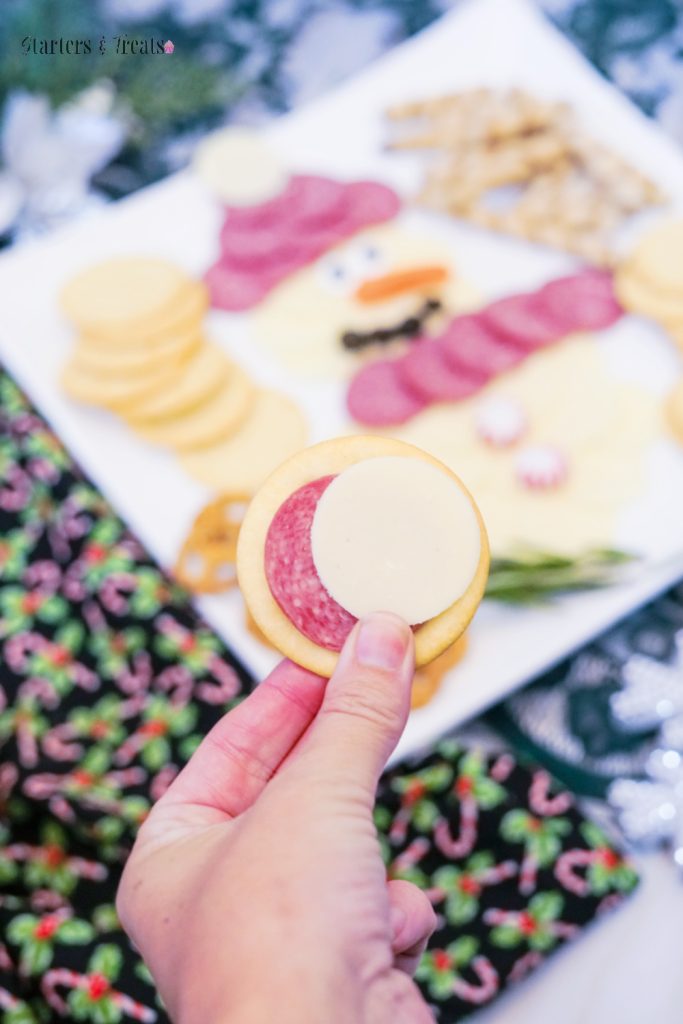 Snowman charcuterie board